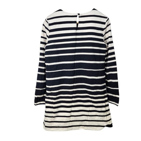 Tibi Variegated Black & Ivory Striped Colorblock Shift Slip Dress Size M - Picture 3 of 8